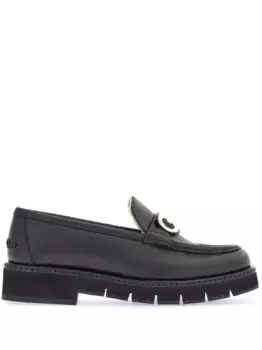 Лоферы с пряжкой Gancini Ferragamo, черный