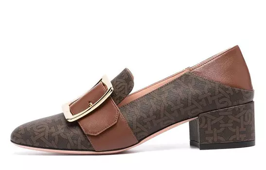 Лоферы с пряжкой и монограммой MJanelle Bally