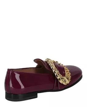Лоферы с пряжкой с логотипом Moschino, цвет Raspberry