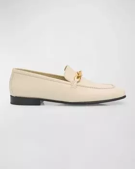 Лоферы с тиснением и цепочкой Diamond Tilda Jimmy Choo, цвет Beige