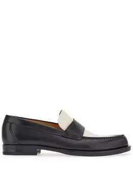 Лоферы с тисненым логотипом Ferragamo, белый