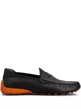 Лоферы с тисненым логотипом TOD'S, черный