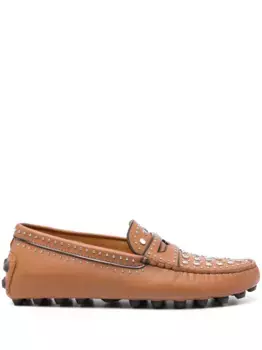 Лоферы с заклепками TOD'S, коричневый