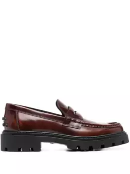 Лоферы с заклепками TOD'S, коричневый