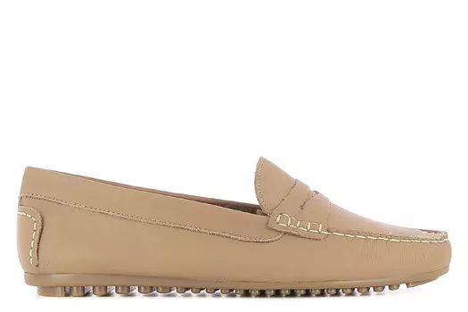 Лоферы Sauvage на плоской подошве Casas, бежевый