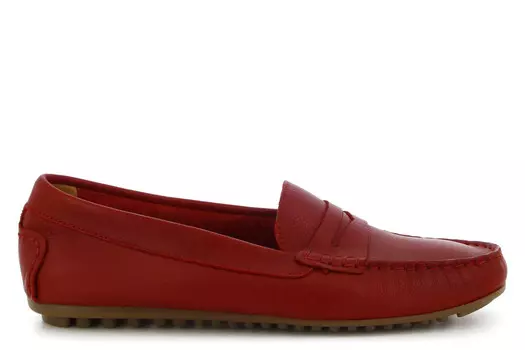 Лоферы Sauvage на плоской подошве Casas, красный