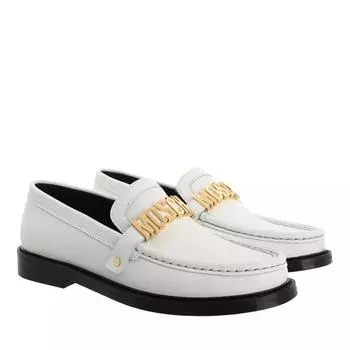 Лоферы scarpad college25 vitello Moschino, белый