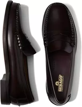 Лоферы Sebago Classic Dan, цвет Brown Burgundy/Brown Chocolate