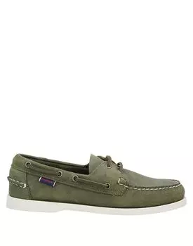 Лоферы Sebago Docksides, зеленый