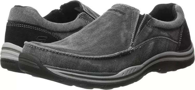 Лоферы SKECHERS Expected - Avillo, цвет Black Canvas/Suede