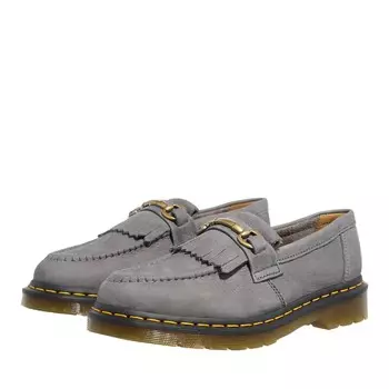 Лоферы snaffle из стираного денима Dr. Martens, серый