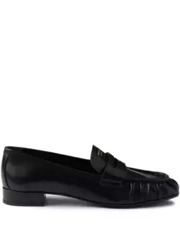 Лоферы со складками Prada, черный