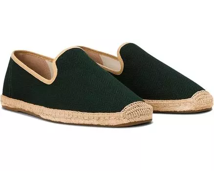 Лоферы Soludos Smoking Slipper Espadrille, цвет Green / Tan