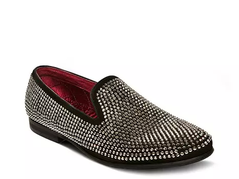 Лоферы Steve Madden Caviarr, черный/серебристый металлик