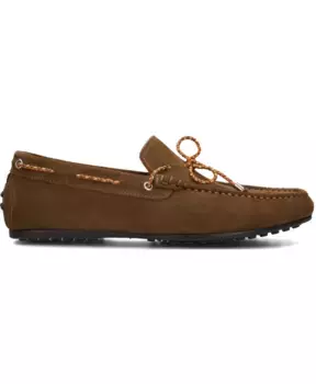 Лоферы стильные замшевые туфли Stefano Lauran, коричневый