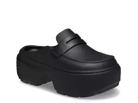 Лоферы Stomp Platform Loafer Crocs, черный