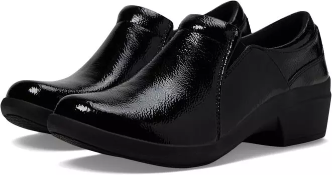 Лоферы Talene Pace Clarks, цвет Black Crinkle Patent Synthetic