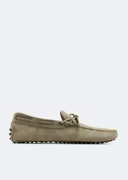 Лоферы TOD'S Gommino driving shoes, зеленый