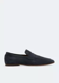Лоферы TOD'S Suede loafers, синий