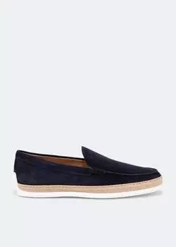 Лоферы TOD'S Suede slip-on loafers, синий