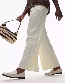 Лоферы Topshop Connell с оборками на плоской подошве в цвете «кремовый»