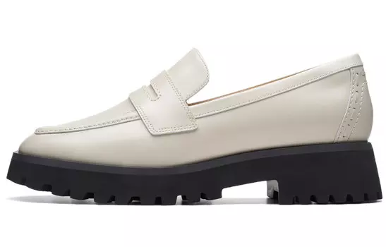 Лоферы Trendy Series женские с низким верхом, белые Clarks