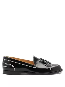 Лоферы trompinetta с тиснением Christian Louboutin, черный