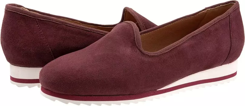 Лоферы Trotters Ioni, цвет Burgundy Suede