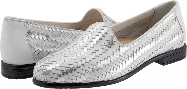 Лоферы Trotters Liz III, цвет White/Silver