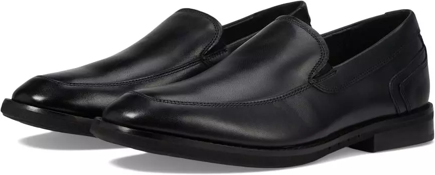 Лоферы Un Hugh Step Clarks, черная кожа