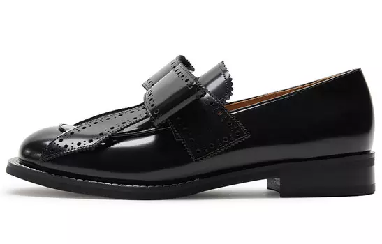 Лоферы унисекс черный Conp