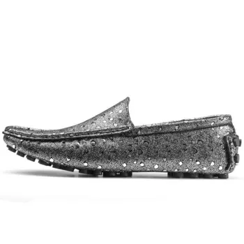 Лоферы унисекс серебряный Norvincy, серебряный