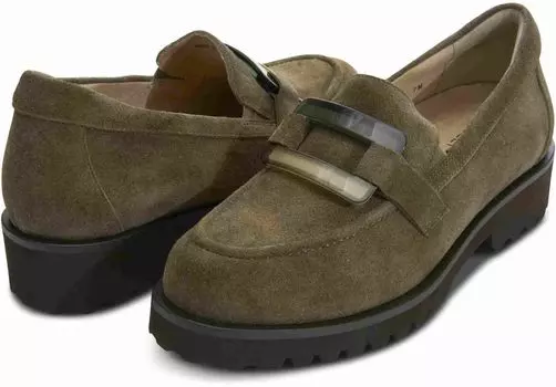 Лоферы Vaneli Zinta, цвет Khaki Waterproof Suede