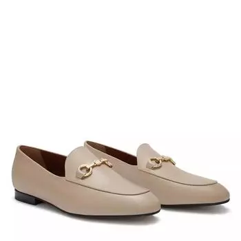 Лоферы vendme fleur calfskin leather loafers taupe Isabel Bernard, бежевый