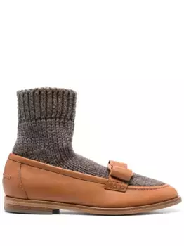 Лоферы Viva с декором Vara Bow Ferragamo, коричневый