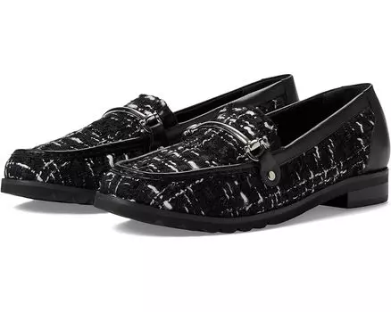 Лоферы Walking Cradles Wren-2, цвет Black Tweed Fabric/Black Nappa