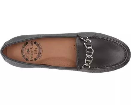 Лоферы Women's Leather Chain Detail Driving Loafer Driver Club USA, серый