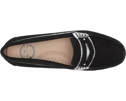 Лоферы Women's Leather Made in Brazil Luxury Jagged Penny Driving Style Loafer Driver Club USA, черный