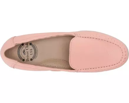 Лоферы Women's Leather Made in Brazil Venetian Scrunch Back Loafer Flat Driver Club USA, розовый