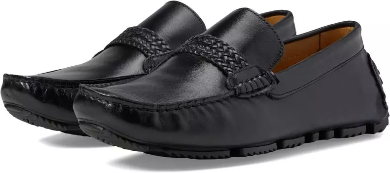 Лоферы Woven Strap Driver Massimo Matteo, черный