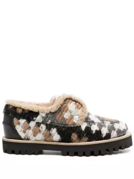 Лоферы Yacht с меховой подкладкой Le Silla, черный