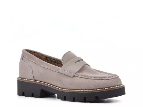 Лоферы замшевые White Mountain Gunner, серо-коричневый