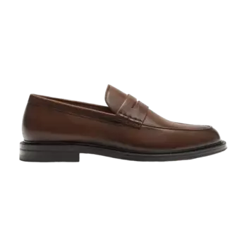 Лоферы Zara Leather Penny Strap, коричневый