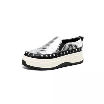 Лоферы женские Aiqinisha, серебряный