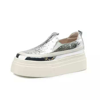 Лоферы женские Aiqinisha, серебряный