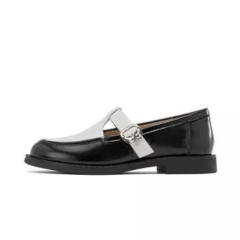 Лоферы женские Aokang, черный/белый