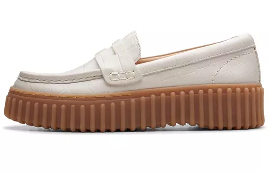 Лоферы женские белые Clarks