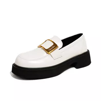 Лоферы женские белый Ouumeis