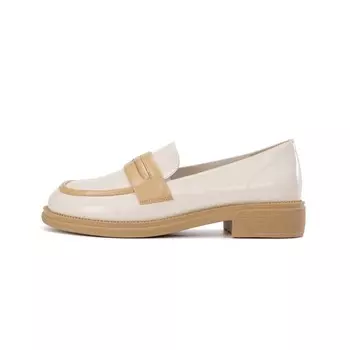 Лоферы женские бежевый хаки Aokang