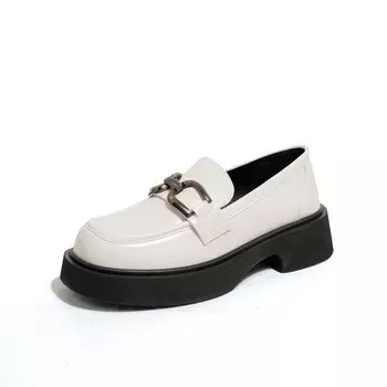 Лоферы женские бежевый Ouumeis